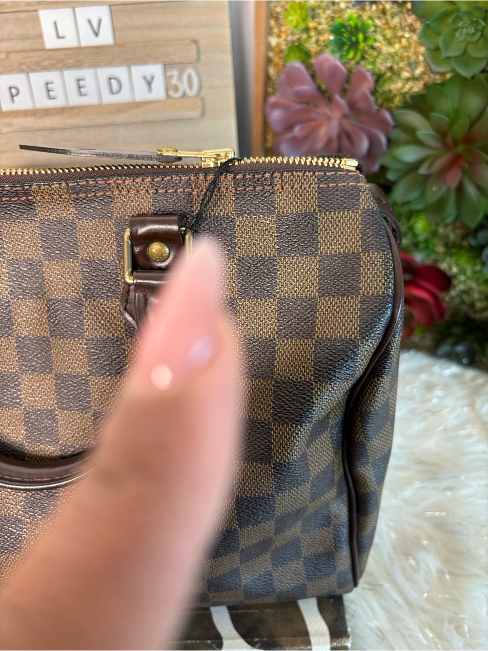 Authentic Louis Vuitton Brown Damier Ebene Speedy 30 Fair Condition - Picture 13 of 17
